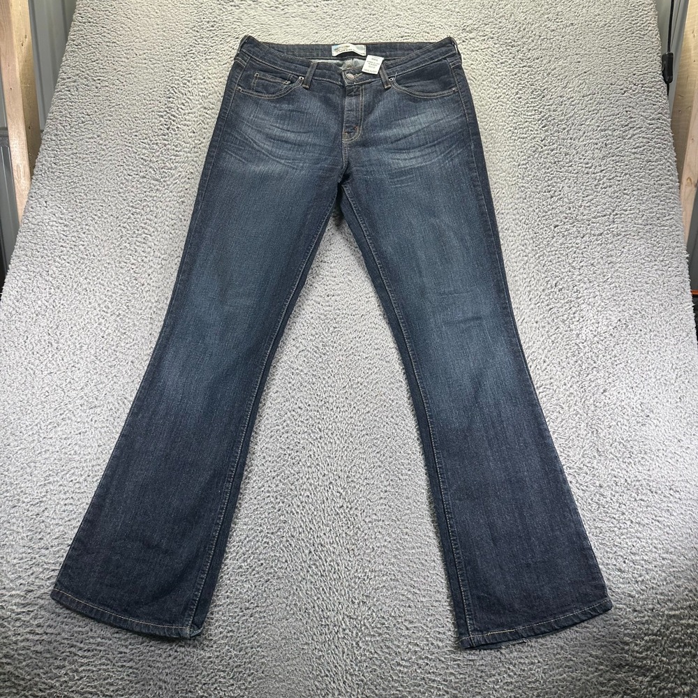 Signature Levi Strauss Jeans Women 12 Blue Denim Cotton Bootcut Stretch Low-Rise